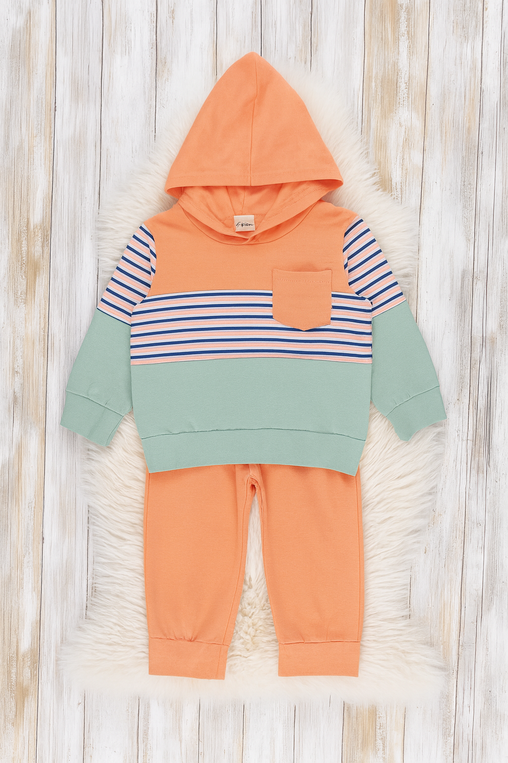 Sunset Stripes Hoodie Set