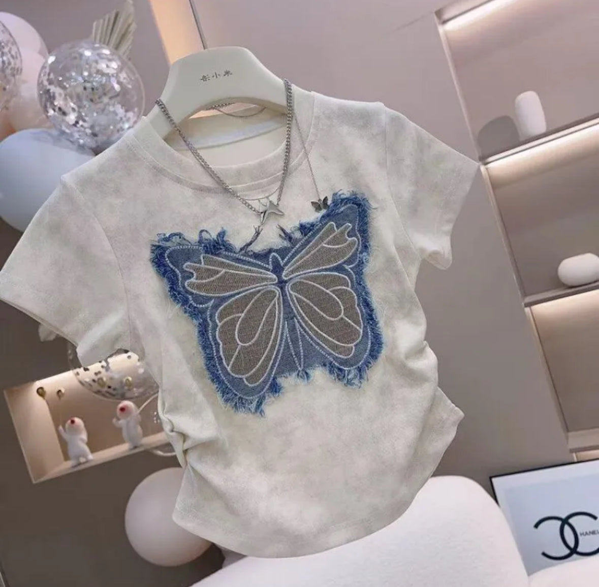 Girls Fashion Two Piece Denim Skirt Set