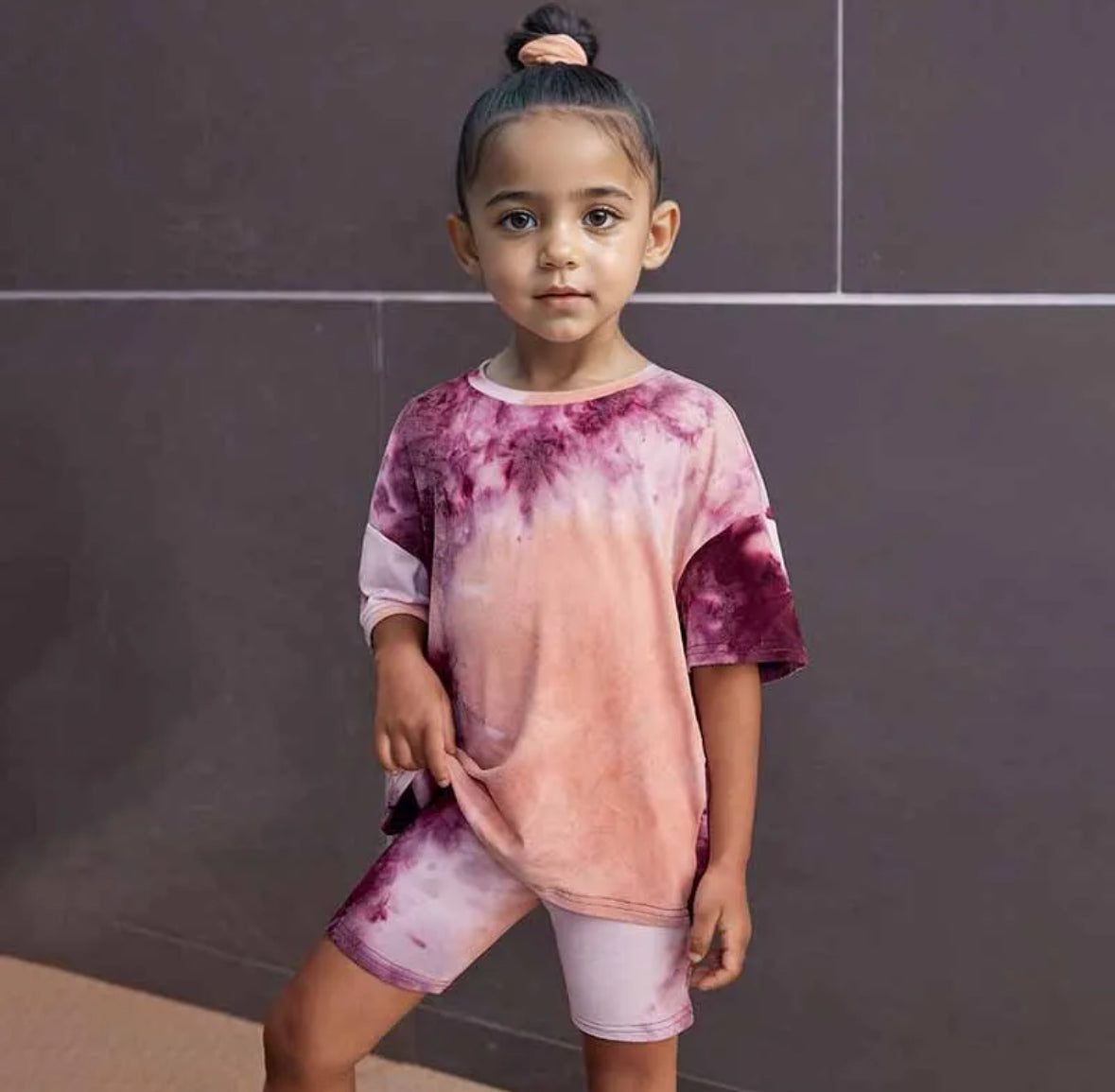 Berry Sunset Vibe-Two Piece Tie Dye Set